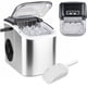 thumbnail image 1 of Máquina De Hielo Portátil De Encimera Con Asa Y Pala Maquina De Hielo De Bala Con 2 Tamaños De Hielo 8 Cubos En 6 Minutos Maquina Hielo De Limpieza Automática Para Bar y Fiestas, 1 of 7