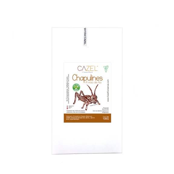 Chapulines Oaxaqueños Mojo de Ajo 100GR