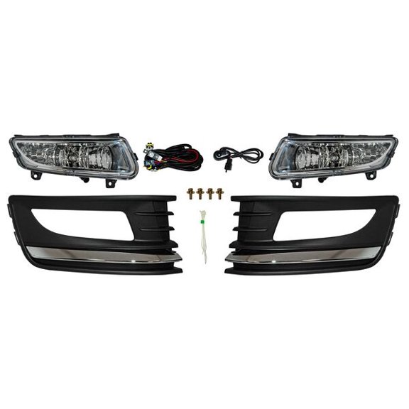 Par Faros Niebla Vento 2016 A 2020 Volkswagen C/Parrilla C/Mold Crom Genérica .