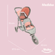 thumbnail image 5 of Carriola de Juguete Doble para Muñecas iBaby Tredo Rosa Grey, 5 of 5
