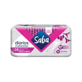 Protectores diarios Saba Multiestilos multiforma 28 pzas