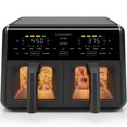 thumbnail image 1 of Freidora de aire Chefman Dual de 9 qt con doble cesta, 120 V, 1 of 8