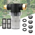 thumbnail image 1 of Accesorio de Filtro de Sedimentos para Manguera de Jardín y Entrada de Hidrolavadora | Rosca Macho a Hembra de 3/4 de Pulgada | Incluye 2 Filtros de Malla | Elimina Residuos y Sedimentos Del Agua de, 1 of 7
