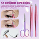 thumbnail image 4 of Kit Rizador Pestañas Enchinador Con Tira Pinzas Peine Set 8 Pzs, 4 of 8