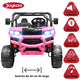 thumbnail image 3 of Montable Eléctrico para Niños Tractor 6x6 Caja de Vuelco Atomática Luz y Sonido Bluetooth 12v - Rosa, 3 of 8