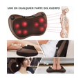 thumbnail image 4 of Almohada Masajeador De Cuello Y Espalda Termoterapia Color Café, 4 of 5