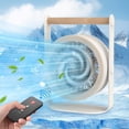 thumbnail image 3 of Ventilador de escritorio con control remoto de 100 velocidades | Ventilador de mesa compacto y portátil con indicador de batería digital | Ventilador silencioso y de bajo consumo, recargable, 3 of 5