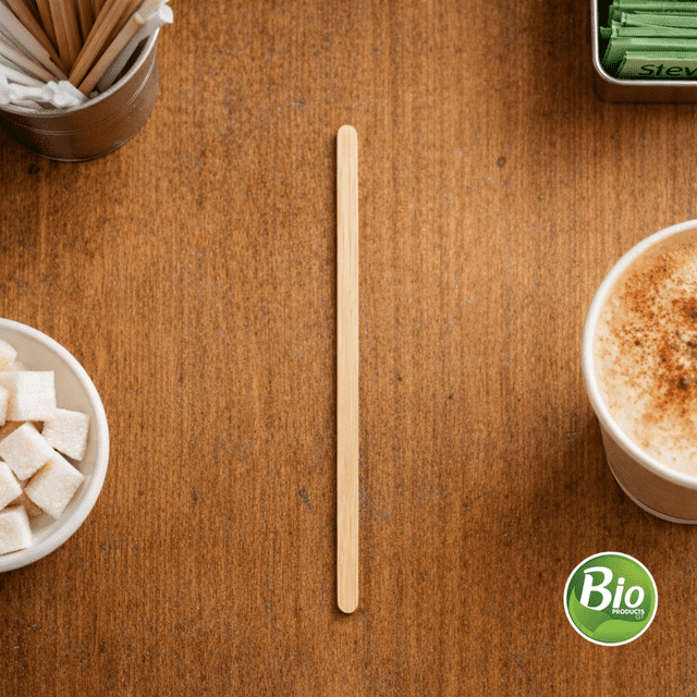 Bio Products Agitador de Bambú Compostable 17 cm 1000 pzas