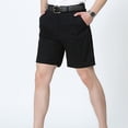 thumbnail image 3 of Pantalones Cortos Para Hombre, Pantalones Cortos Negros Clásicos De Algodón Sueltos De Cintura Alta Con Bolsillos, Para Verano, 3 of 7