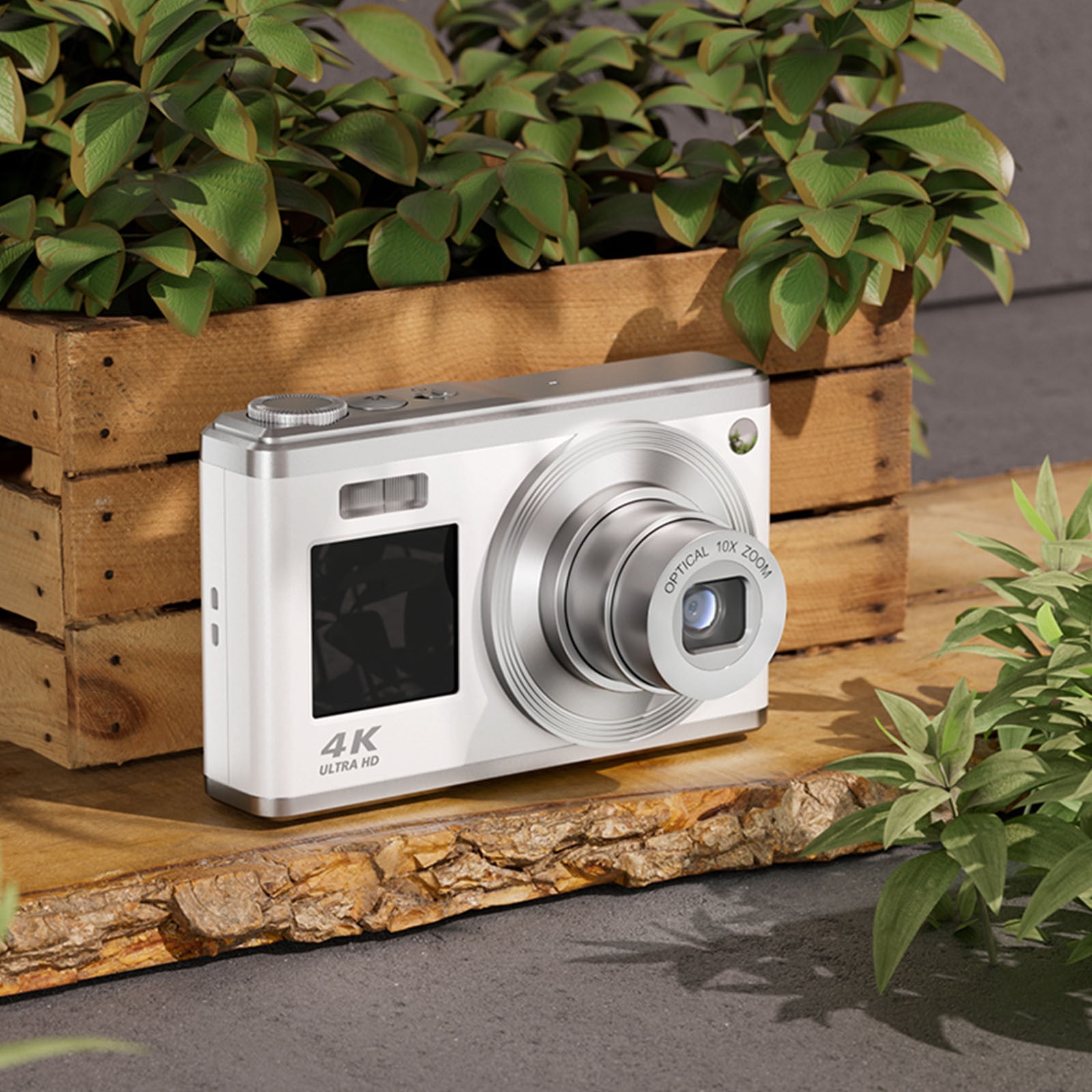 Cámara digital 4K HD Cámara digital óptica Pantalla de 64 millones Cámara de belleza para selfies Toma una foto