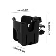 thumbnail image 3 of Portavasos universal con soporte para teléfono | Soporte 2 en 1 para botella y teléfono móvil, ideal para cochecito, silla de ruedas, scooter, cinta de correr y más | Abrazadera ajustable de 360, 3 of 3