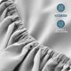 thumbnail image 4 of Sábana Ajustable Bare Home Colección Premium 1800 Tamaño Twin-XL 22' Gris Nube, 4 of 7