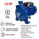 thumbnail image 3 of Bomba Hidráulica Centrífuga Iusa Primo 1/2 HP Azul, 3 of 4