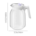 thumbnail image 3 of Jarra de vidrio para agua fría con tapa - 2,2L de gran capacidad, vidrio de alto borosilicato, boca ancha para fruta y hielo - rosa, verde o caqui, 3 of 6
