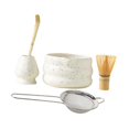 thumbnail image 3 of 5pcs matcha set herramientas japonesas de fabricación de té tradicional kits de de matcha elegante hechas a mano accesorios de matcha para Blanco, 3 of 9