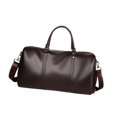 thumbnail image 4 of Bolsa de viaje deportiva para gimnasio, para adultos, con correa de hombro ajustable marrón, 4 of 9