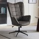 thumbnail image 1 of Silla de Oficina Ajustable Gris FurnitureR con Respaldo Alto y Reposabrazos, Sin Ruedas, 1 of 9