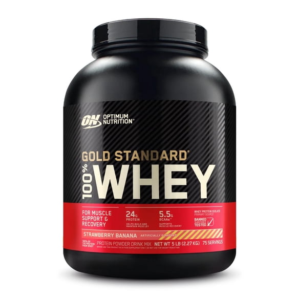 Gold Standard 100% Whey 5 Lbs Fresa Banana Optimum Nutrition