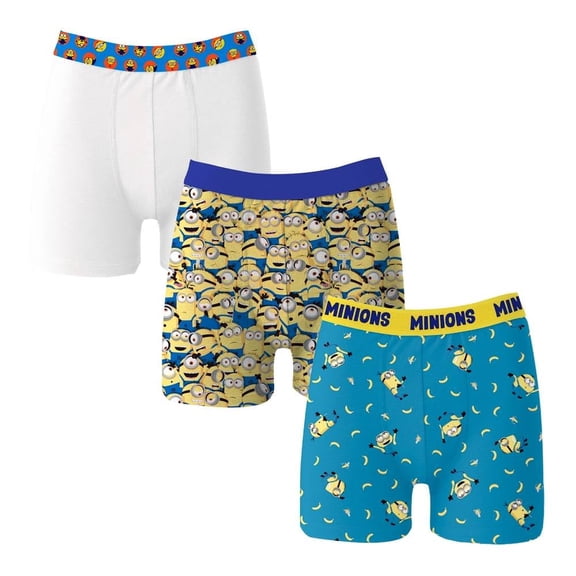 Bóxer Minions para Niño, Multicolor 3 Piezas Talla 6
