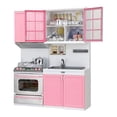 thumbnail image 3 of Mini juego de juguetes de cocina moderna con luces y sonidos para Rosado Sunnimix Modern Kitchen Toys, 3 of 8