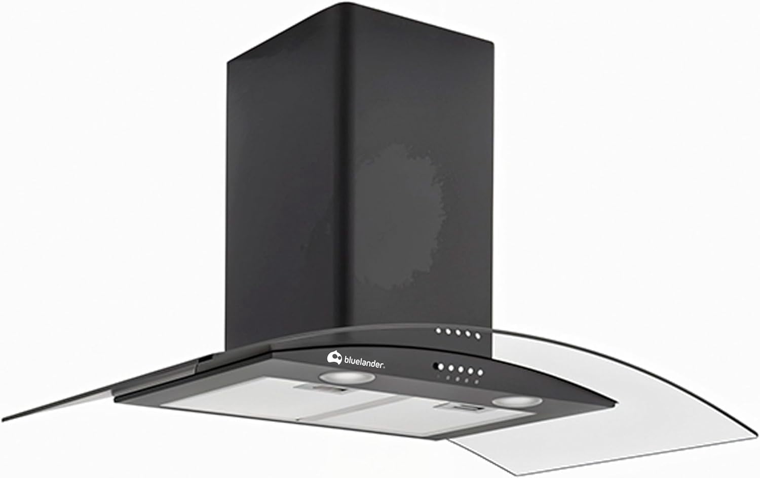 Campana de Cocina Bluelander de Botones, Acero Inoxidable, Extractora de 3 Velocidades, Filtro de Carbón Activado, Campana para Cocina 90 cm, 110 V