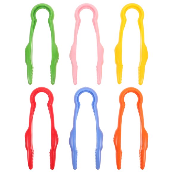 6 pinzas de motricidad fina para niños, pinzas pequeñas de plástico, pinzas para recoger, juguetes para experimentos, juego sensorial, actividades de aprendizaje preescolar.