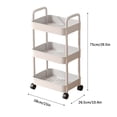 thumbnail image 2 of Mtvxesu Estante de Almacenamiento Pequeño, Carrito Rodante de 3 Niveles con Ruedas, Estantes de Plástico, Organizador, Estantes de Almacenamiento para Cocina, Sala de Estar, Oficina, Baño, Garaje, Es, 2 of 3