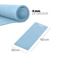 thumbnail image 2 of Tapete de Yoga MUUK Fitness 4mm Antiderrapante 150x59cm Con Correa Color Azul Pastel, 2 of 9