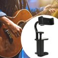 thumbnail image 1 of Soporte para teléfono y guitarra ajustable para partituras digitales, práctico soporte negro para guitarras y ukeleles de 6 a 10 cm de grosor., 1 of 10