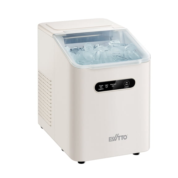 Máquina de Hielo EWTTO EW-H817 | Hielo en 6-8 min | 10kg/Día | 2 Modos: Grande/Pequeño | Autolimpieza | 1.0L Agua | Canasta 600g | Compacta 29cm | Bajo Ruido ≤55dB | Uso Casa/Oficina