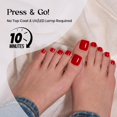 thumbnail image 2 of Uñas postizas para pies Beetles Gel Polish 150 piezas rojo, 2 of 7
