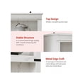 thumbnail image 2 of Estante de pared de acero inoxidable de 48 pulgadas, NSF, comercial, con respaldo y dos soportes, para cocina, 2 of 5