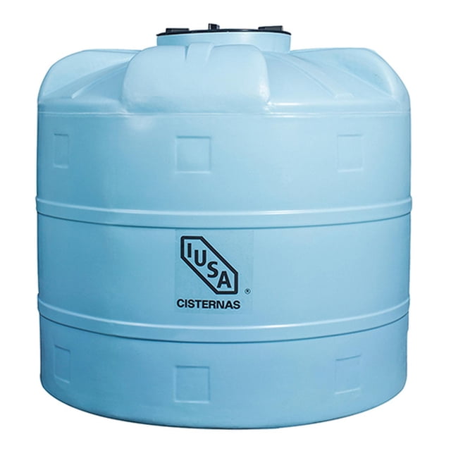 cisterna iusa 1100 lts - envío zona metropolitana cdmx y toluca Cisterna cilíndrica IUSA de 1100 litros color azul claro, fabricada en polietileno de una sola pieza con logo frontal y bocas superiores visibles; diseñada para almacenamiento de agua, tersa en el interior para limpieza fácil y con tecnología antibacterial según especificación; ideal para uso doméstico o comercial.