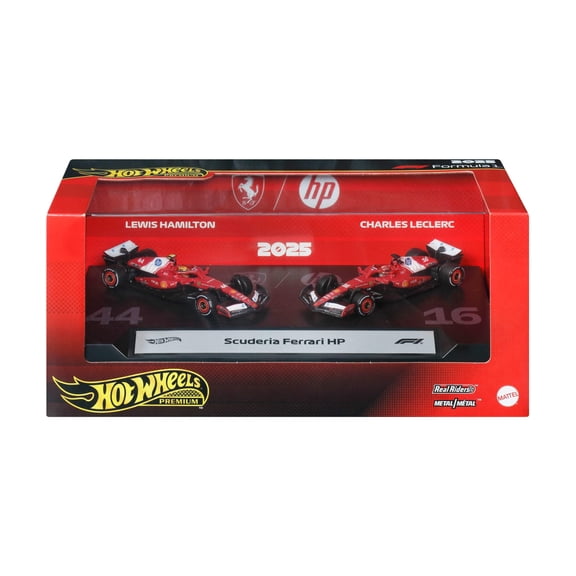 Vehículo de Colección Mattel Hot Wheels Equipo Scuderia Ferrari HP Formula 1 Paquete 2 Autos