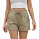 thumbnail image 1 of Short Casual de Mujer Con Cordón Ajustable y Bolsillos beige Chico, 1 of 5