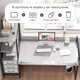thumbnail image 4 of Escritorio con 3 Cajones y Estante De 4 Niveles (Marrón Claro) | Mesa para Computadora Industrial Desk Esquinero con Repisas y Bolsa de Tela Mueble Grande para Oficina,Sala120x50x110CM, 4 of 9