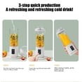 thumbnail image 4 of CaiYueKe USB Rechargeable Portable Juicer Blender Personal Smoothie Maker Travel Handheld Blender for Fruits Vegetables Shakes Protein Mixing Electric Blender Cup with Lid, 4 of 8