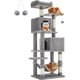 thumbnail image 2 of Feandrea Árbol para Gatos de 155 cm de Altura, 49 x 40 x 155 cm, Rascador para Gatos con 5 Postes, Felpa Multicapa, Gris Claro, 2 of 7
