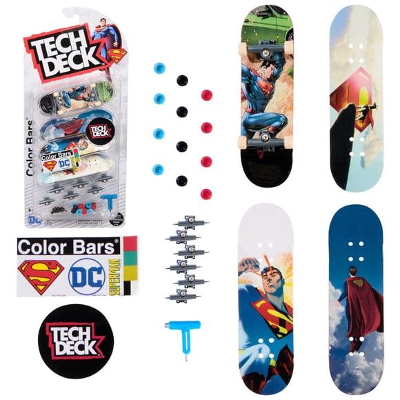 Mini monopatines Tech Deck Ultra DLX, paquete de 4 unidades DC Superman