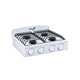 thumbnail image 2 of Parrilla de Gas Sobrepuesta IEM 51 cm 4 Quemadores Blanca con Cubierta Porcelanizada, 2 of 4