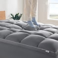 thumbnail image 1 of Cubrecolchón Sleep Zone, tamaño completo, extra grueso, gris, 1 of 6
