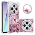 thumbnail image 1 of Funda para Xiaomi Redmi 14C con Brillo Líquido Flotante, Purpurina, Parachoques y Anillo Giratorio Soporte, 1 of 5