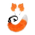 thumbnail image 2 of Diadema cómoda Sunnimix Accesorio de Disfraz Orejas de zorro y tai Naranja Blanco, 2 of 7