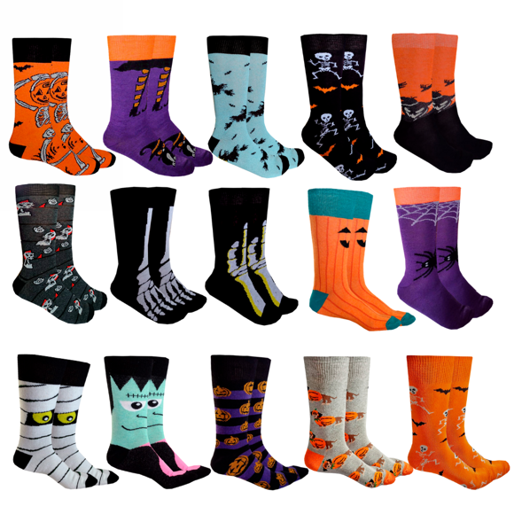 Calcetines Vestir Halloween Día De Muertos Algodón 10 Pares
