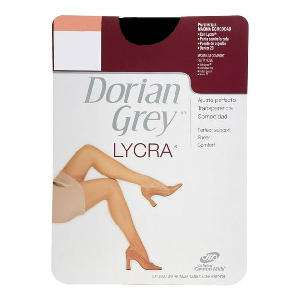 Pantimedia Dorian Grey para Mujer, Lycra Negro Talla G