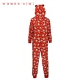thumbnail image 1 of Jumpsuit de la casa de Navidad Pijamas con capucha impresa de manga larga para mujer billuyoard  AP000325-07, 1 of 7