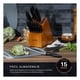 thumbnail image 2 of Juego de Cuchillos de Cocina COOKIFY 15 Piezas. Acero Inoxidable con Base Organizadora, Tijeras y Afilador .Color Madera/Negro, 2 of 6