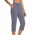 thumbnail image 1 of TaTaai Women Solid Color Stretchy Slim Fit Yoga Pants 7/8 Length With Pockets Workout Fitness Casual Wear Soft Breathable Non See-through Machine Washable Daily Wear Gift, 1 of 7
