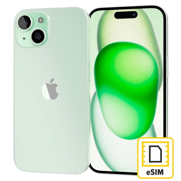 Apple iPhone 15 256Gb Verde Reacondicionado Grado A eSIM | Walmart