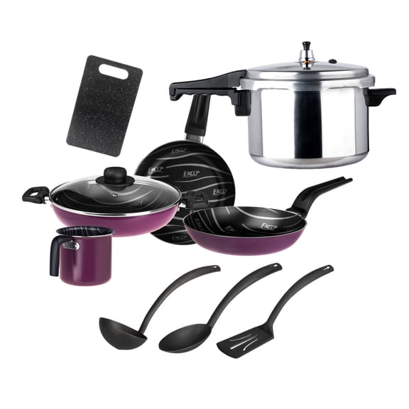 Batería de Cocina Ekco de 10 piezas de Aluminio